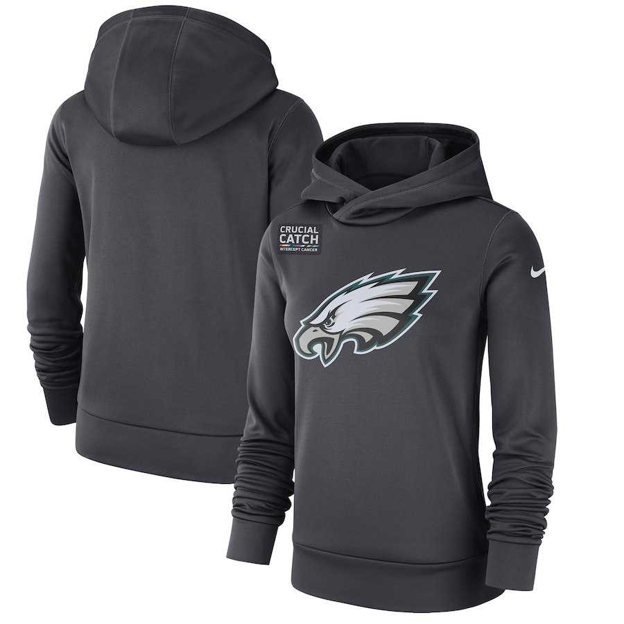 Women Philadelphia Eagles Anthracite Nike Crucial Catch Performance Hoodie,We sell and wholesale Women Philadelphia Eagles Anthracite Nike Crucial Catch Performance Hoodie on line form chian!
